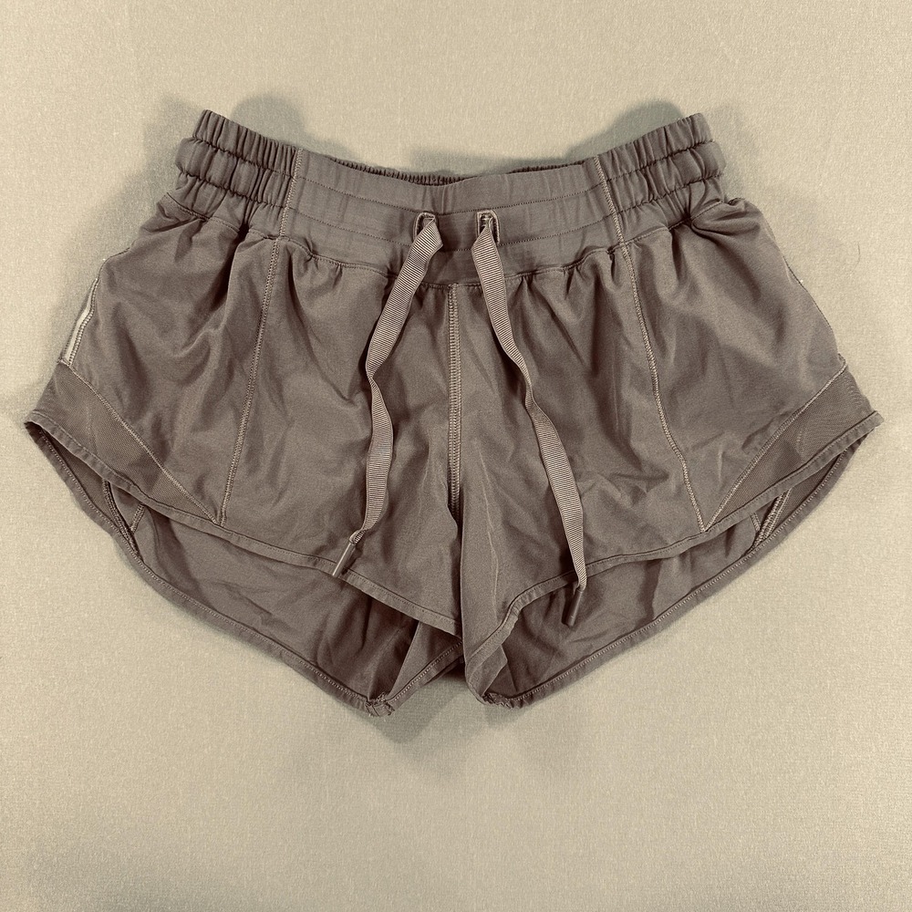 Lululemon Shorts Womens 4 Gray High Rise 2 In Inseam Running Athletic Lined
